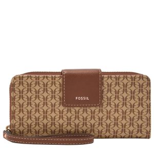 Fossil Madison bedruckte Damen-Reißverschluss-Clutch aus Polyurethan – 7285603336252