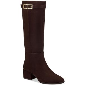 Georgiaa kniehohe Stiefel – Velourslederimitat, hoher Schaft