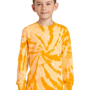 Port & Company Langarm-T-Shirt mit Batikmuster für Kinder und Jugendliche – PC147YLS
