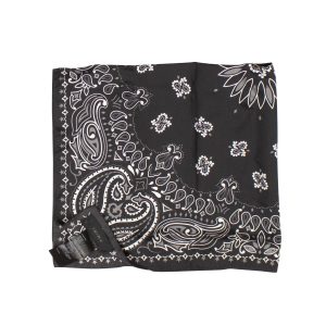 Bandana Schal – groß, Schwarz, Weiß