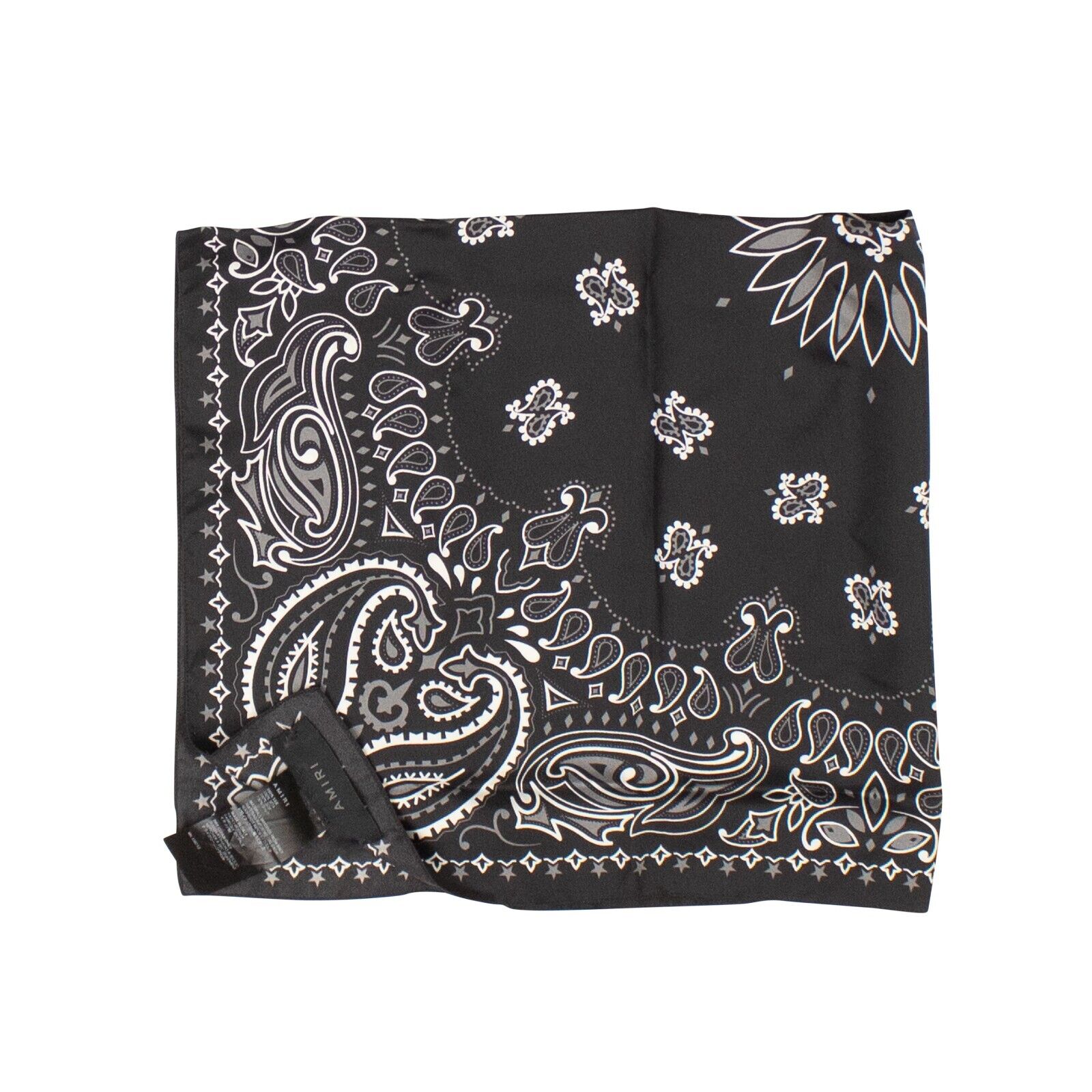 Bandana Schal – groß, Schwarz, Weiß