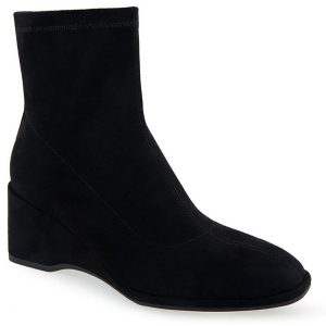 ANOUK Stiefel – Velourslederimitat, Keilabsatz, ohne Schnürung