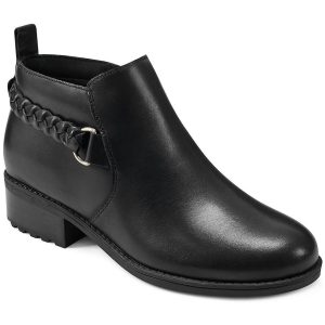 Roslyn geflochtene Leder-Stiefeletten