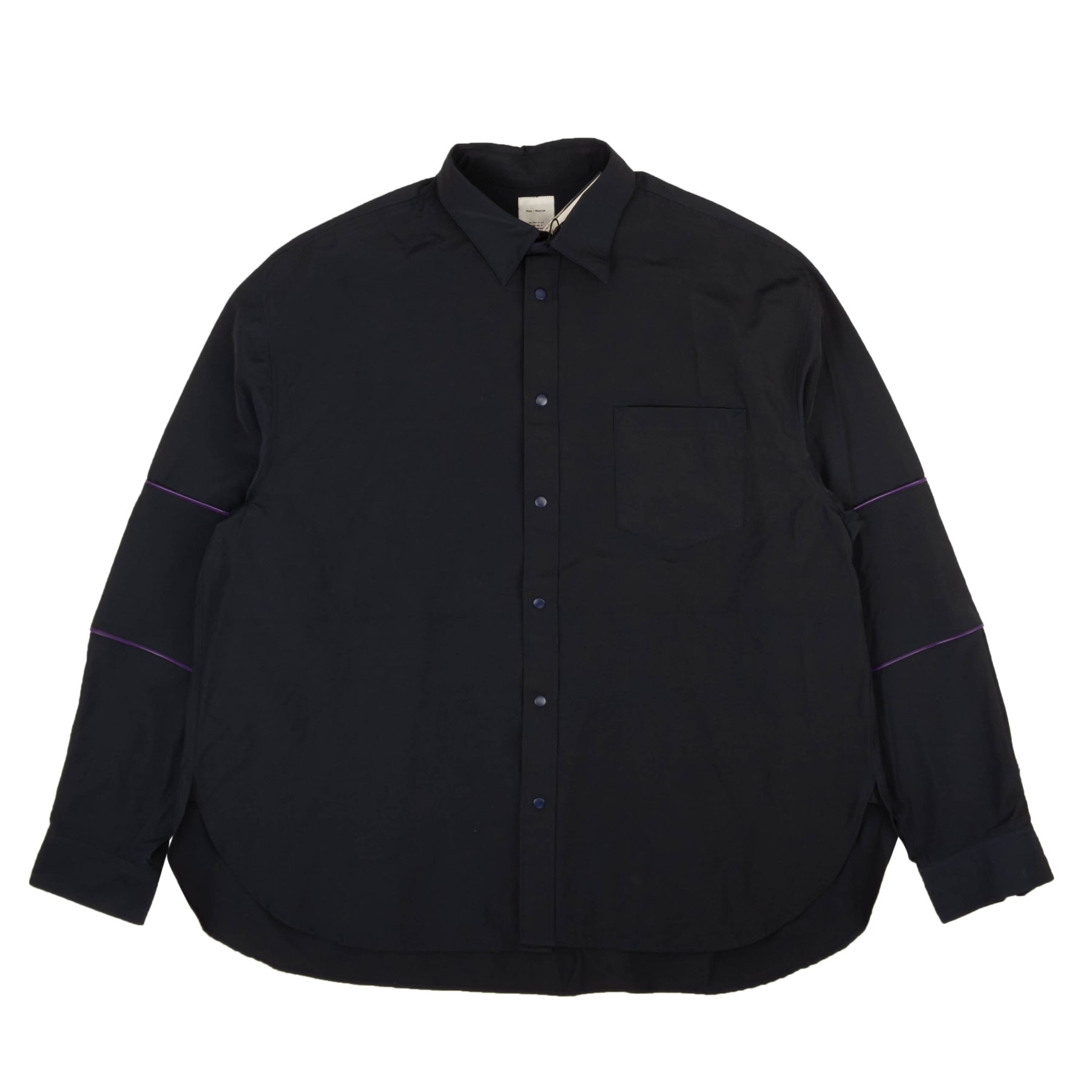 Name Overshirt mit Druckknopfleiste in Blau