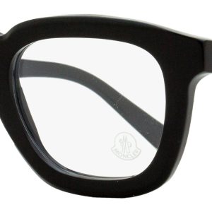 Moncler ML5195 001 48mm Brille – dicke Fassung, Herren, Schwarz, Weiß