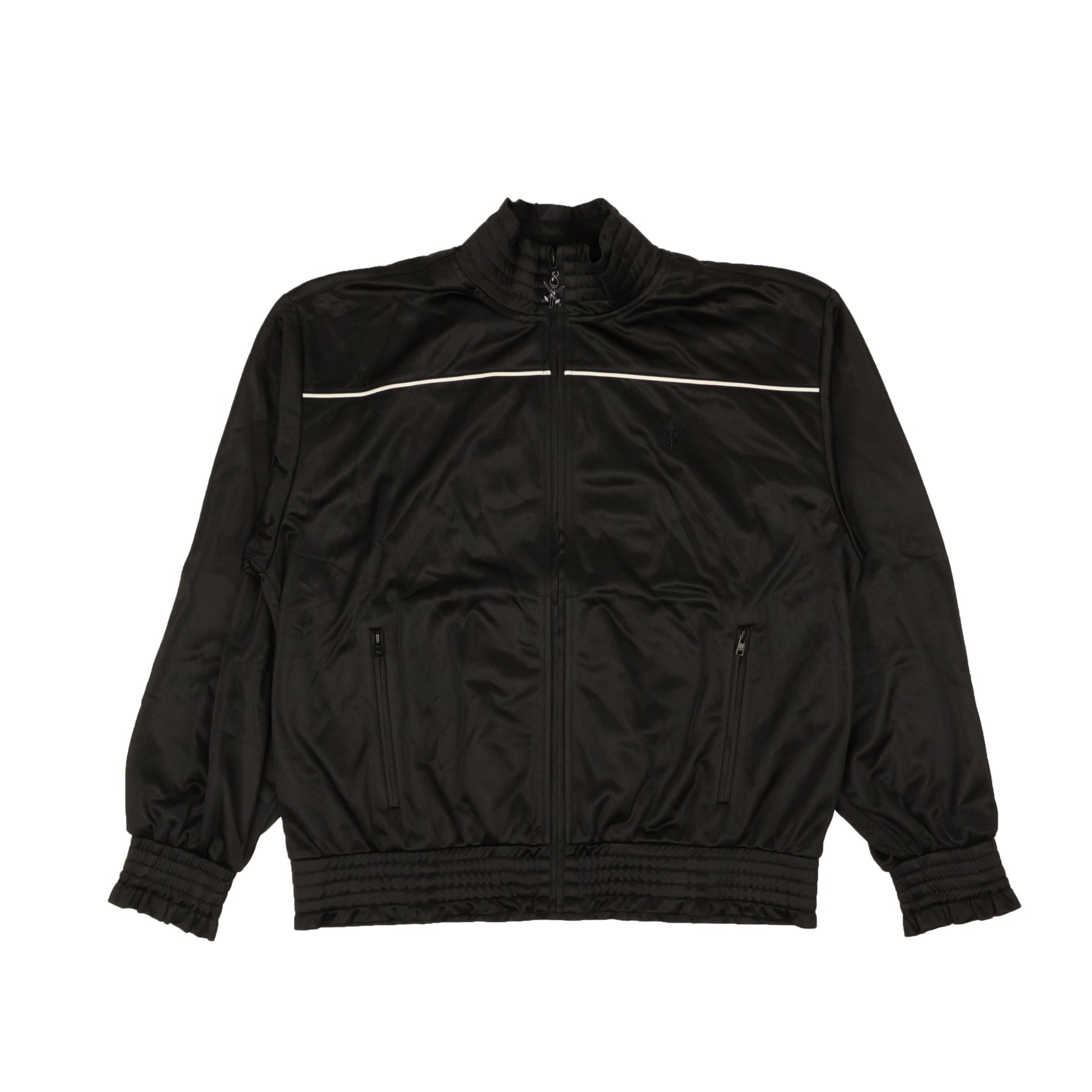 Opening Ceremony Trainingsjacke mit Rüschen und Smokdetails in Schwarz