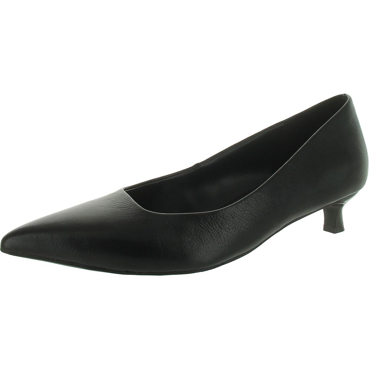 Natalia Leder-Absatzschuhe mit spitzer Zehenpartie und kleinem Absatz