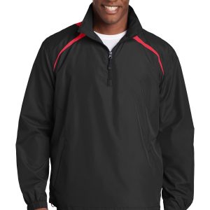 Sport-Tek Herren-Windschutzshirt mit 1/2-Reißverschluss