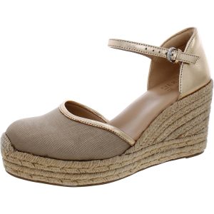 Bianca Leder-Plateausandalen mit Keilabsatz