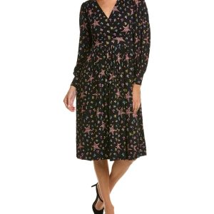 Boden Jersey-Midikleid in fester Wickeloptik