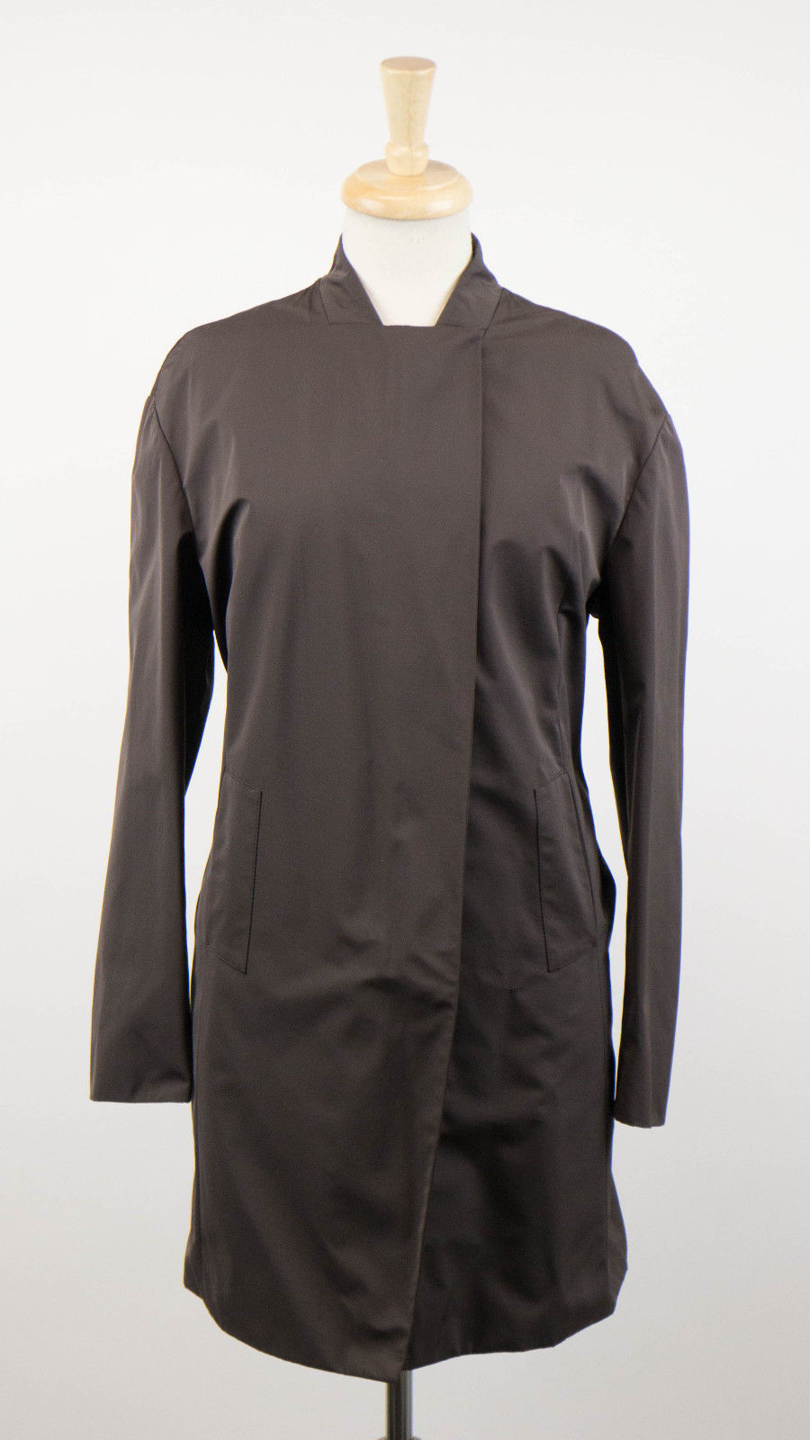 Coat Trenchcoat – volle Länge, Seidenmischung, Braun
