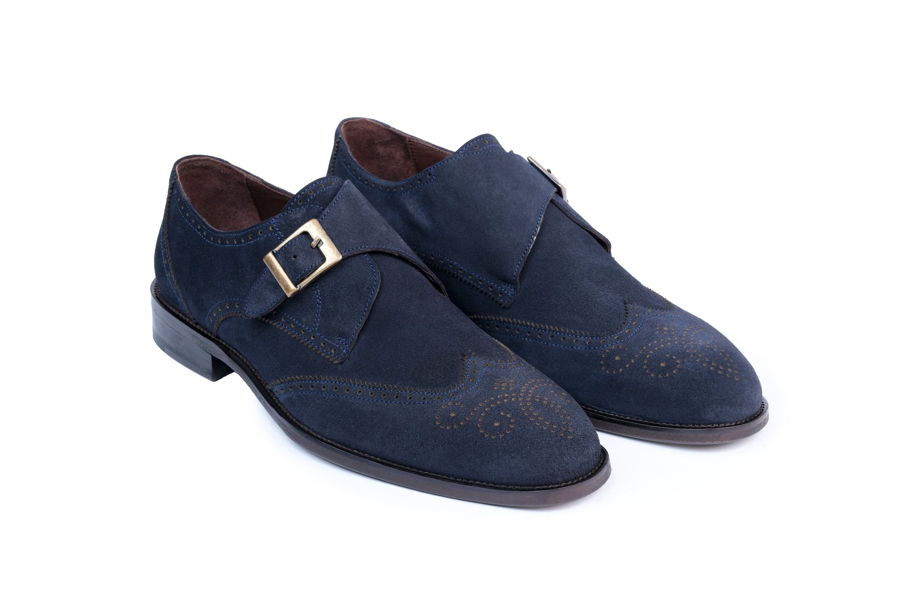 Clinton Monkstrap-Schuhe mit Flügelkappen – 7733820424252