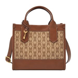 Fossil Kyler bedruckte Damen-Henkeltasche aus Polyurethan