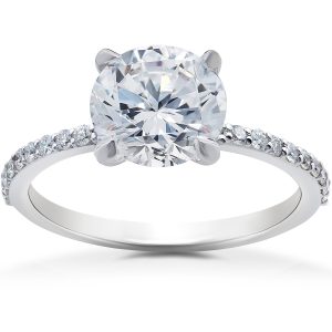 Sophia Verlobungsring mit im Labor gezüchtetem Diamanten, 2 1/4 ct, 14 K Weißgold
