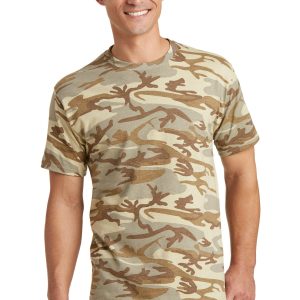 Port & Company Core Herren-T-Shirt aus Baumwolle mit Tarnmuster