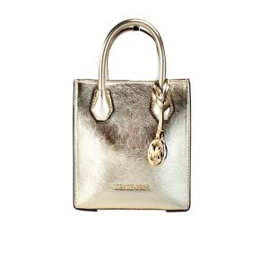 Michael Kors Mercer XS Pale Metallic Damen-Umhängetasche im North-South-Shopperformat