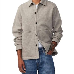 Kian Merinojacke in Khaki Beige