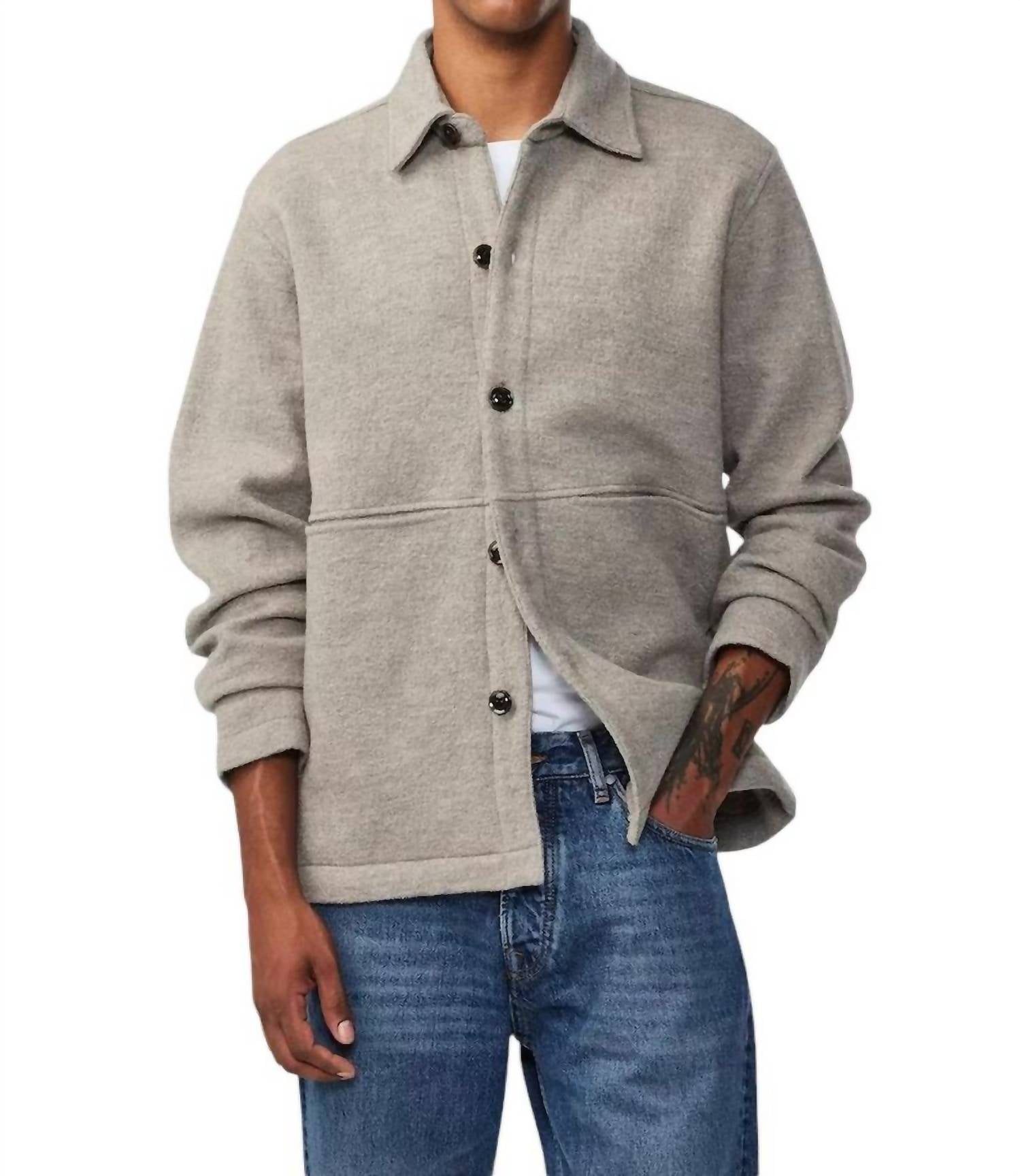 Kian Merinojacke in Khaki Beige