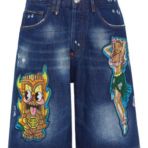 Hawaii Denimshorts mit fünf Taschen