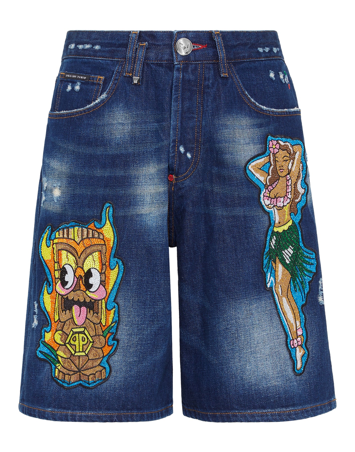 Hawaii Denimshorts mit fünf Taschen