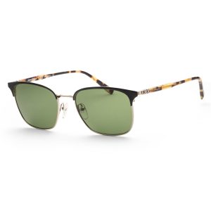 Ferragamo Herren-Sonnenbrille in Schwarz und glänzendem Gold, 54 mm