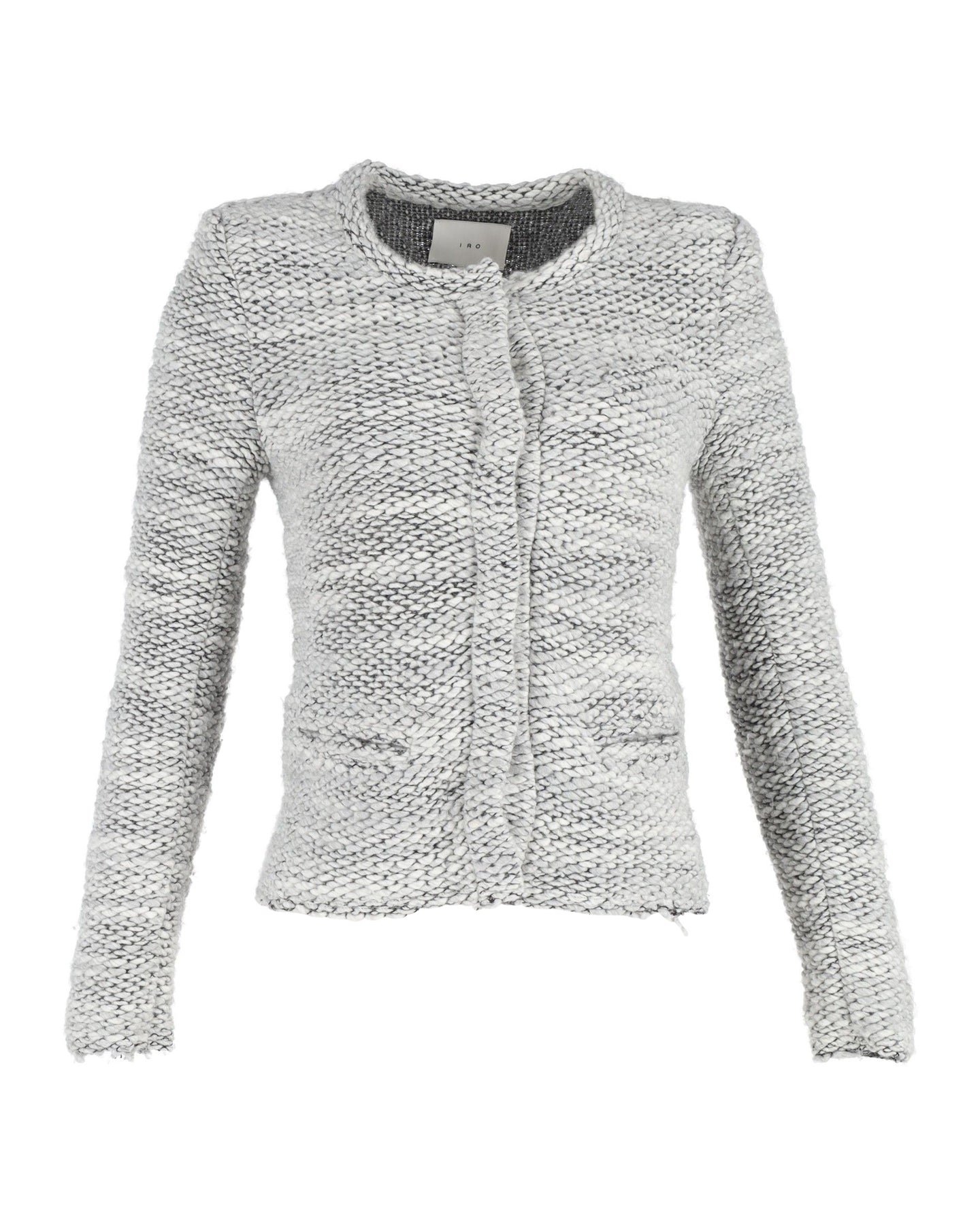 IRO Handi Abendjacke aus grauer Wolle