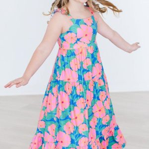 Luau Maxikleid – Blumenmuster, Rüschen