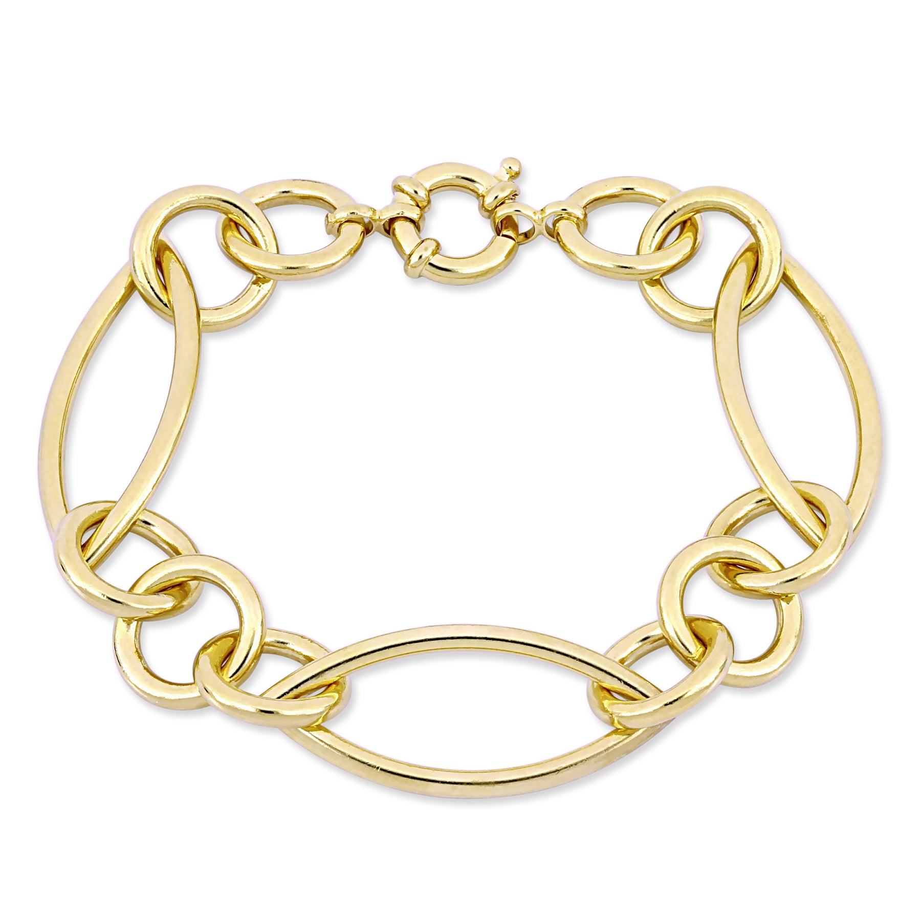 Mimi & Max Gliederarmband aus gelbvergoldetem Sterlingsilber, 8 Zoll