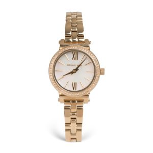 Michael Kors Sofie MK3833 Damen-Quarzuhr – Goldfarben, 26 mm