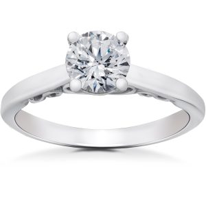 Gabriella umweltfreundlicher Verlobungsring mit im Labor gezüchtetem Diamanten, 1/2 ct, 14 K Weißgold
