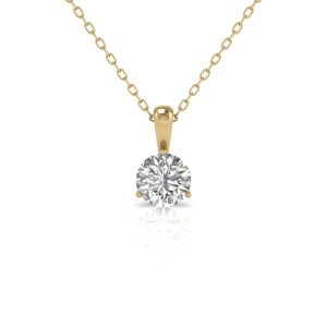 Diana M Lab 14KT YG 2ct Martini Anhänger – drei Krappen