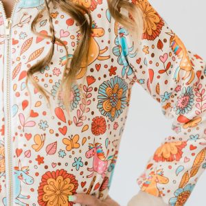 Retro Unicorns Jacke – Satin