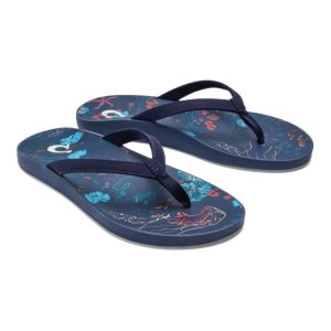 Puawe 7732537098300 Sandalen – zum Hineinschlüpfen, Damen, Marineblau