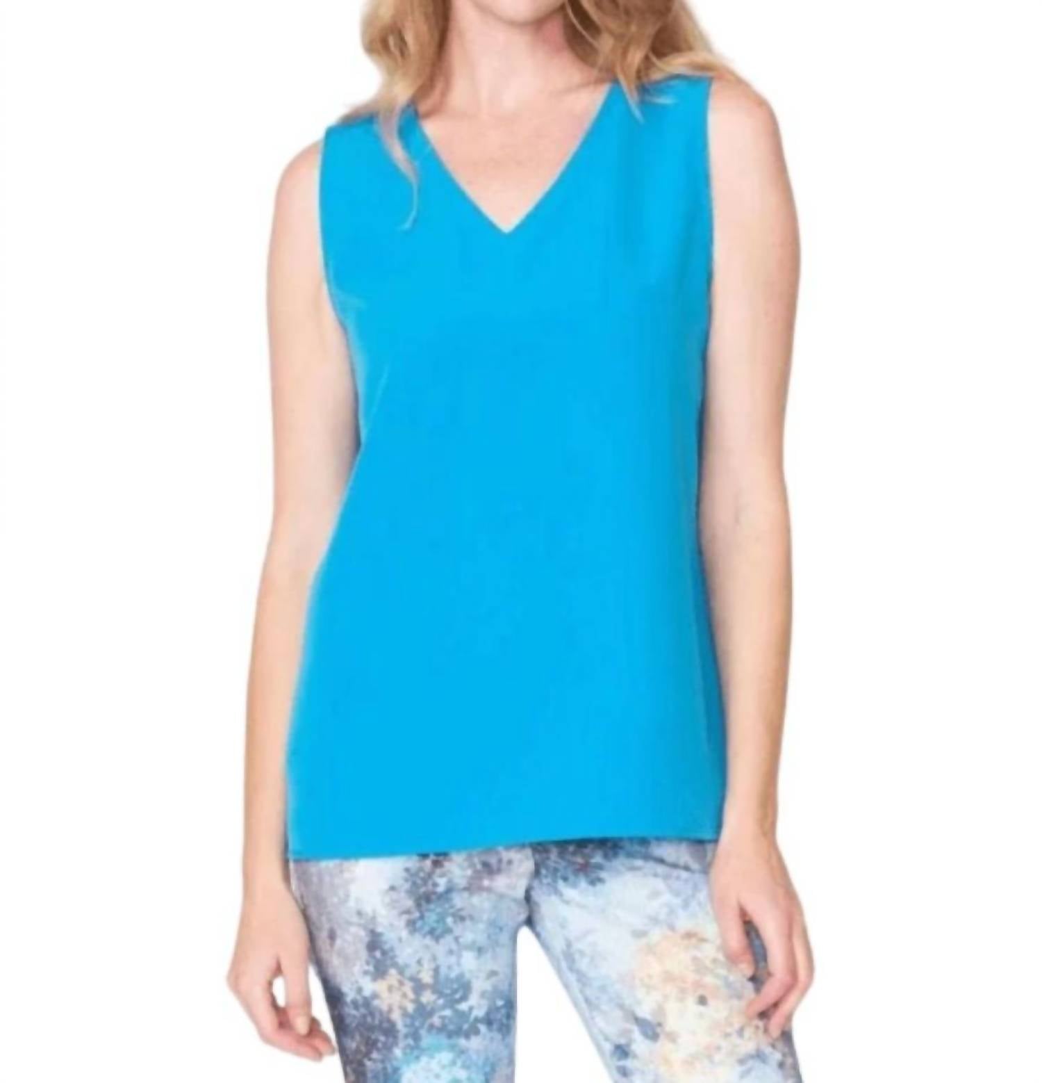 V Tanktop in Türkis