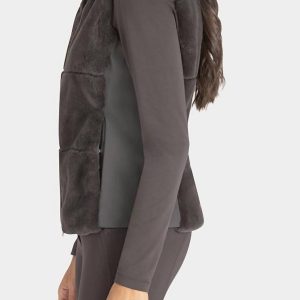 Licorice Eco-Fur Liquorice Weste – Damen