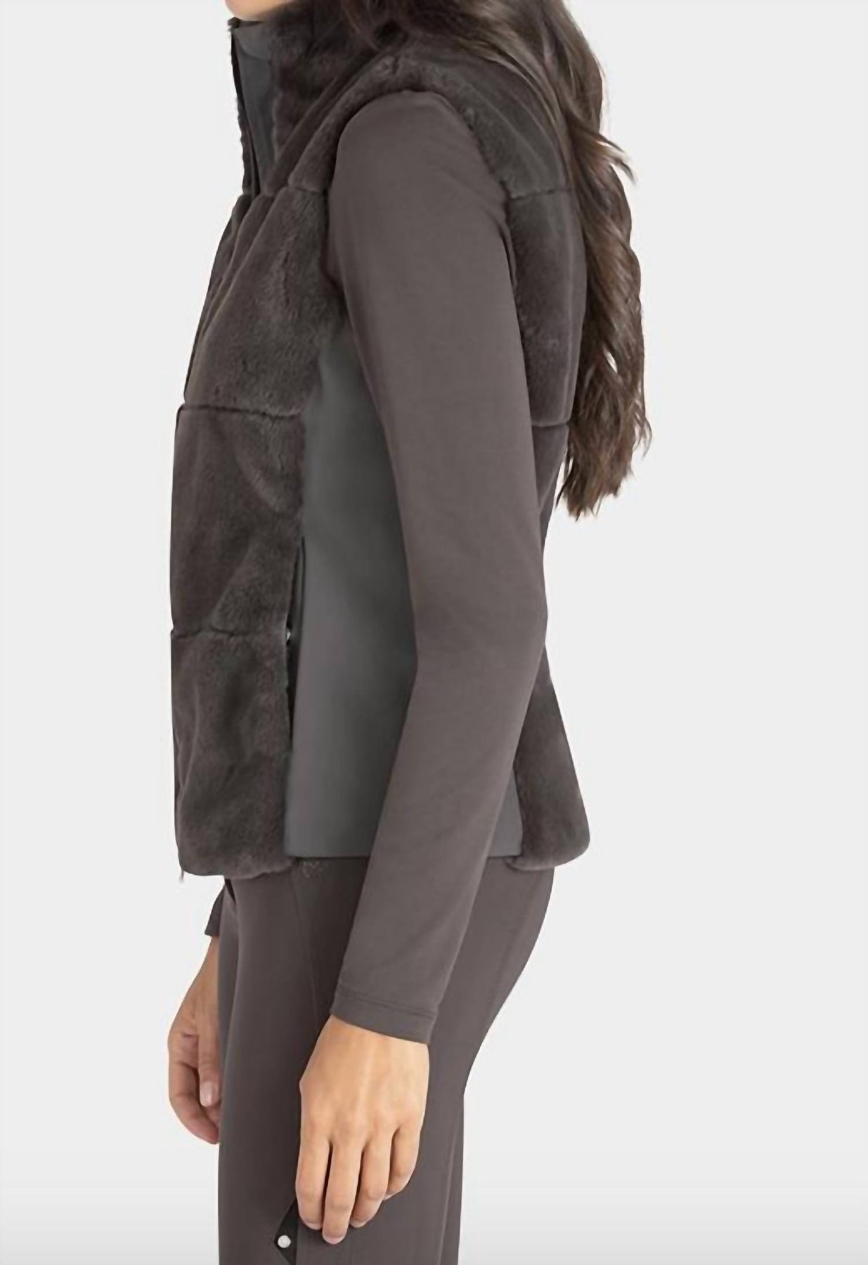 Licorice Eco-Fur Liquorice Weste – Damen