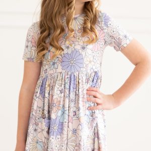 Sweet Escape Kleid mit schwingendem Rock – Blumenmuster, Taschen, Kurzarm