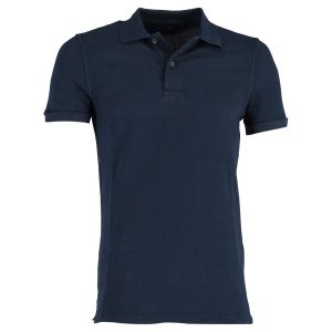 Tom Ford Poloshirt mit Knopfleiste aus marineblauer Baumwolle