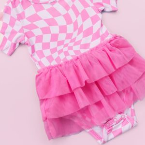 BUBBLEGUM WAVY CHECKERS Dream-Tutu-Bodykleid