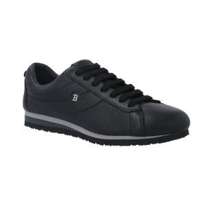 Bally Bredy 6231557 Deer Sneaker – Leder, genarbt, Herren, Schwarz