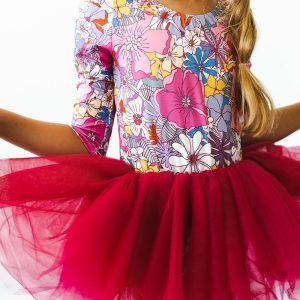 What's Up Buttercup 3/4 Ballettbody mit Tutu – Mauve