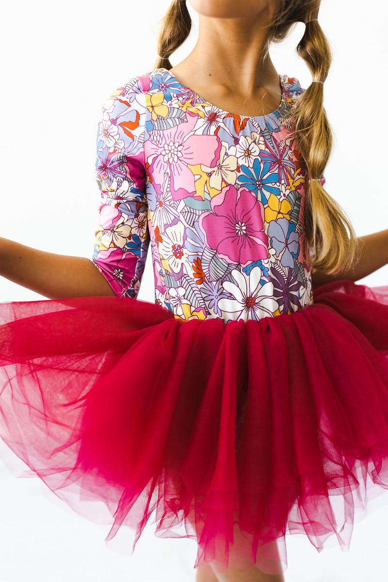 What's Up Buttercup 3/4 Ballettbody mit Tutu – Mauve