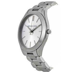 Michael Kors Slim Runway MK3178 Damen-Quarzuhr – Silberfarben, 42 mm