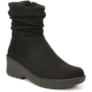 Berkley geraffte Stiefeletten aus Velourslederimitat