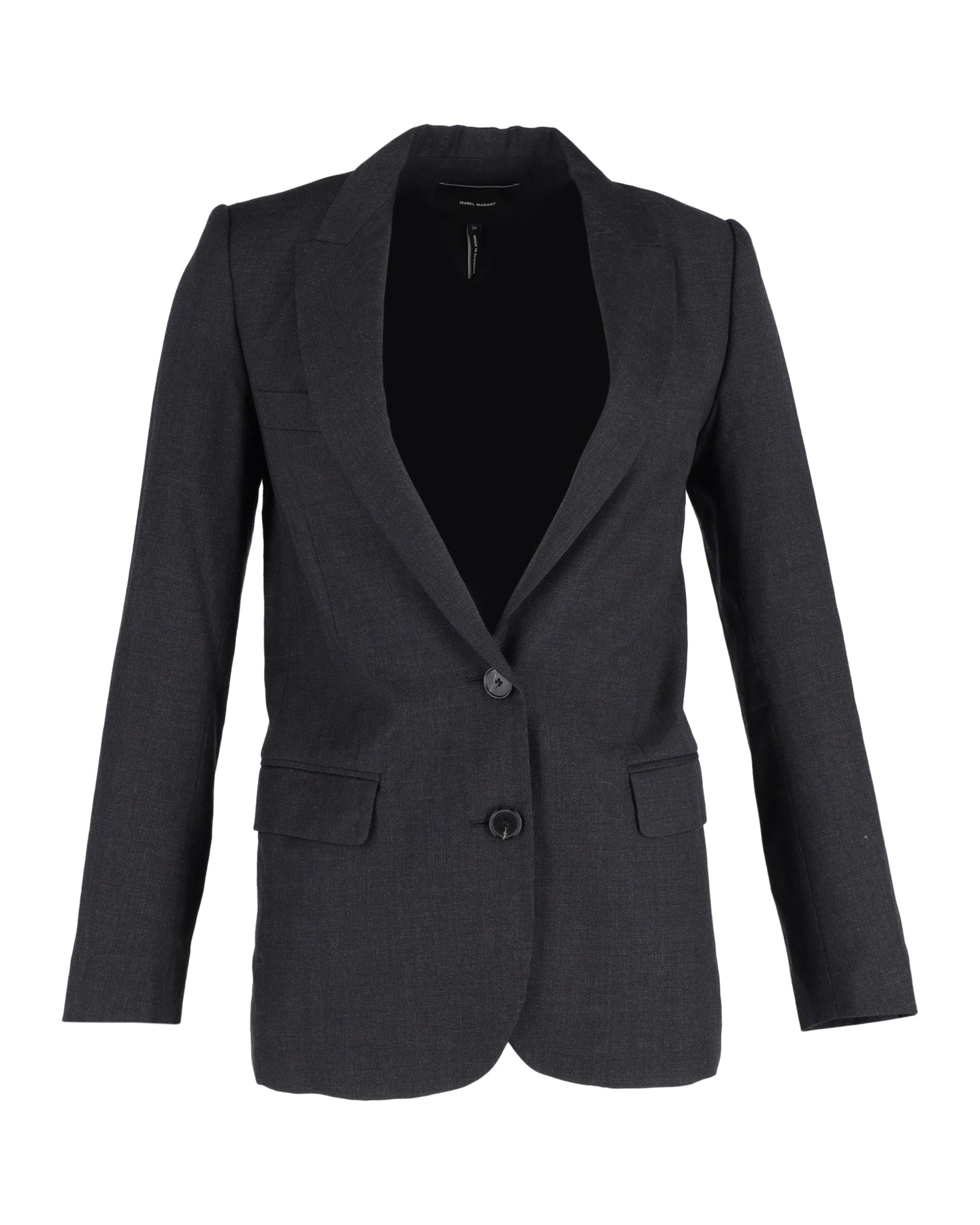 Isabel Marant Einreihiger Blazer – Schwarz, Wolle
