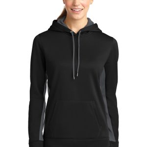 Sport-Tek Sport-Wick Damen-Fleece-Kapuzenpullover im Colorblock-Design – LST235