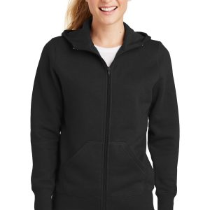 Sport-Tek Jacke – durchgehender Reißverschluss, Damen, Fleece, Kapuze