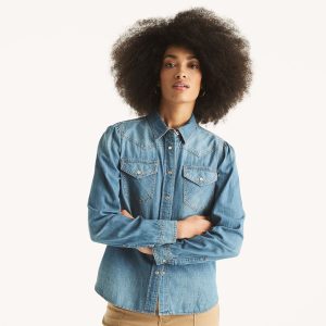 Nautica Western-Denimhemd für Damen