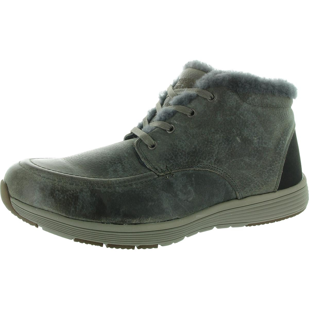 Chukka-Stiefel – mit Kunstfellfutter, Leder