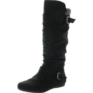 ELLA WAY halbhohe Stiefel – Velourslederimitat, mit Schnalle